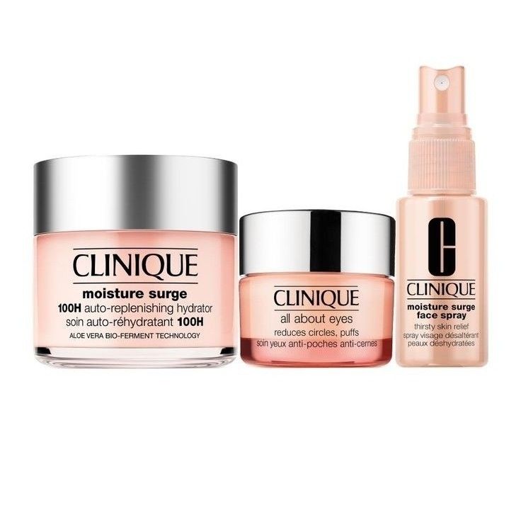 ست آبرسان کلینیک Moisture Surge Hydration Set (کرم 100H + دور چشم + اسپری آبرسان)