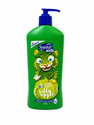 شامپو، نرمکننده و شامپو بدن ۳ در ۱ کودک سواو کیدز Silly Apple حجم ۵۳۲