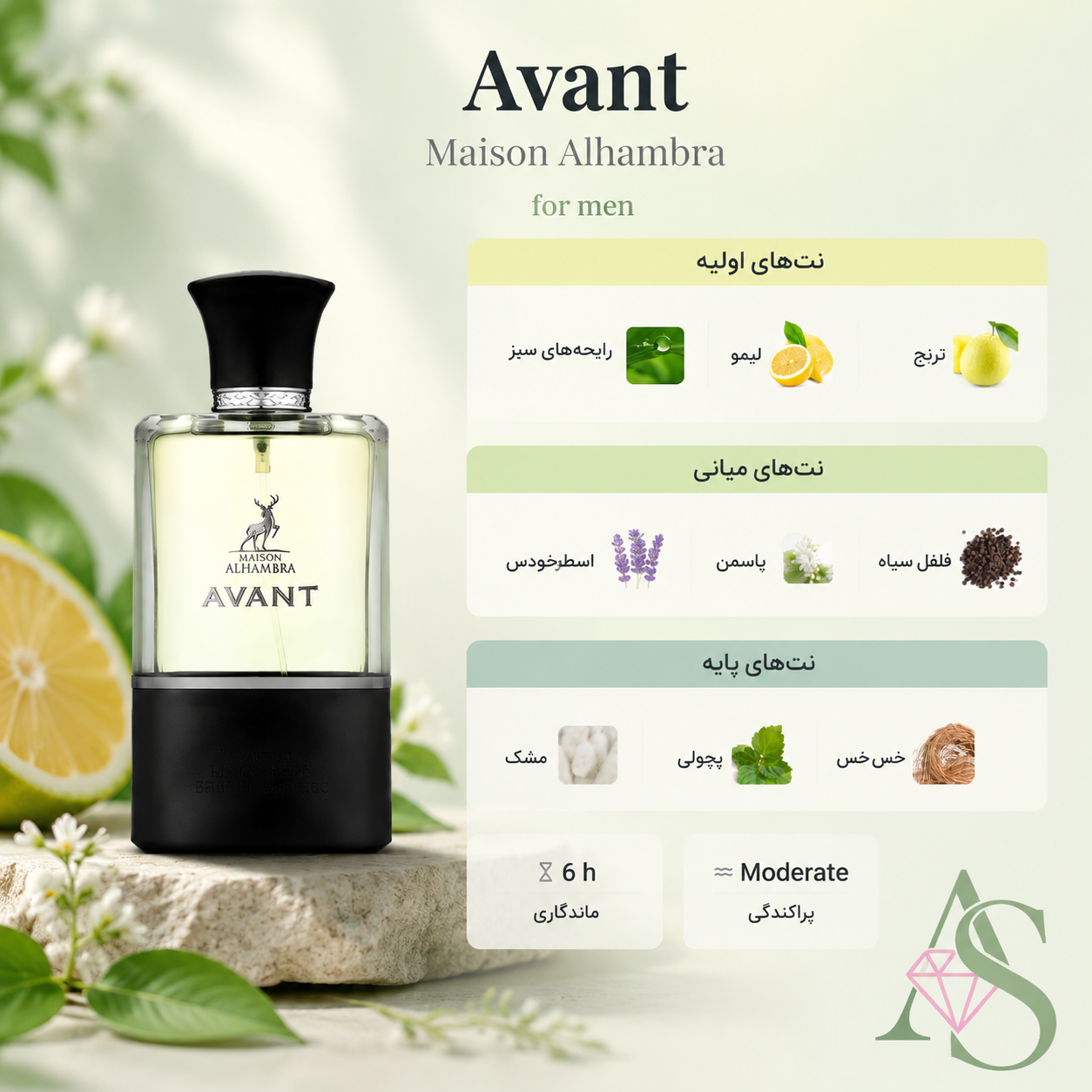 ادو پرفیوم مردانه Maison Alhambra Avant حجم 100 میلیلیتر