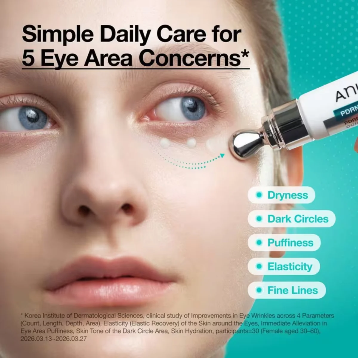 کرم دور چشم آنوا مدل Hydro Firming PDRN Caffeine Rejuvenating Eye Cream حجم 20 میلیلیتر