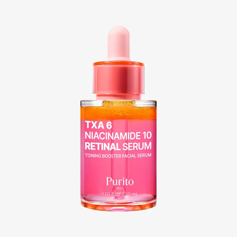سرم تقویت‌کننده پوست پوریتو مدل TXA 6 Niacinamide 10 Retinal Serum حجم 30 میلی‌لیتر
