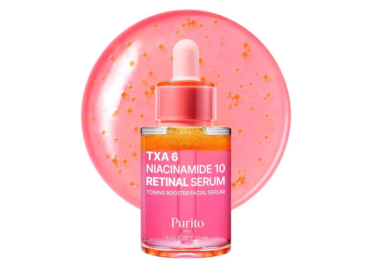 سرم تقویتکننده پوست پوریتو مدل TXA 6 Niacinamide 10 Retinal Serum حجم 30 میلیلیتر